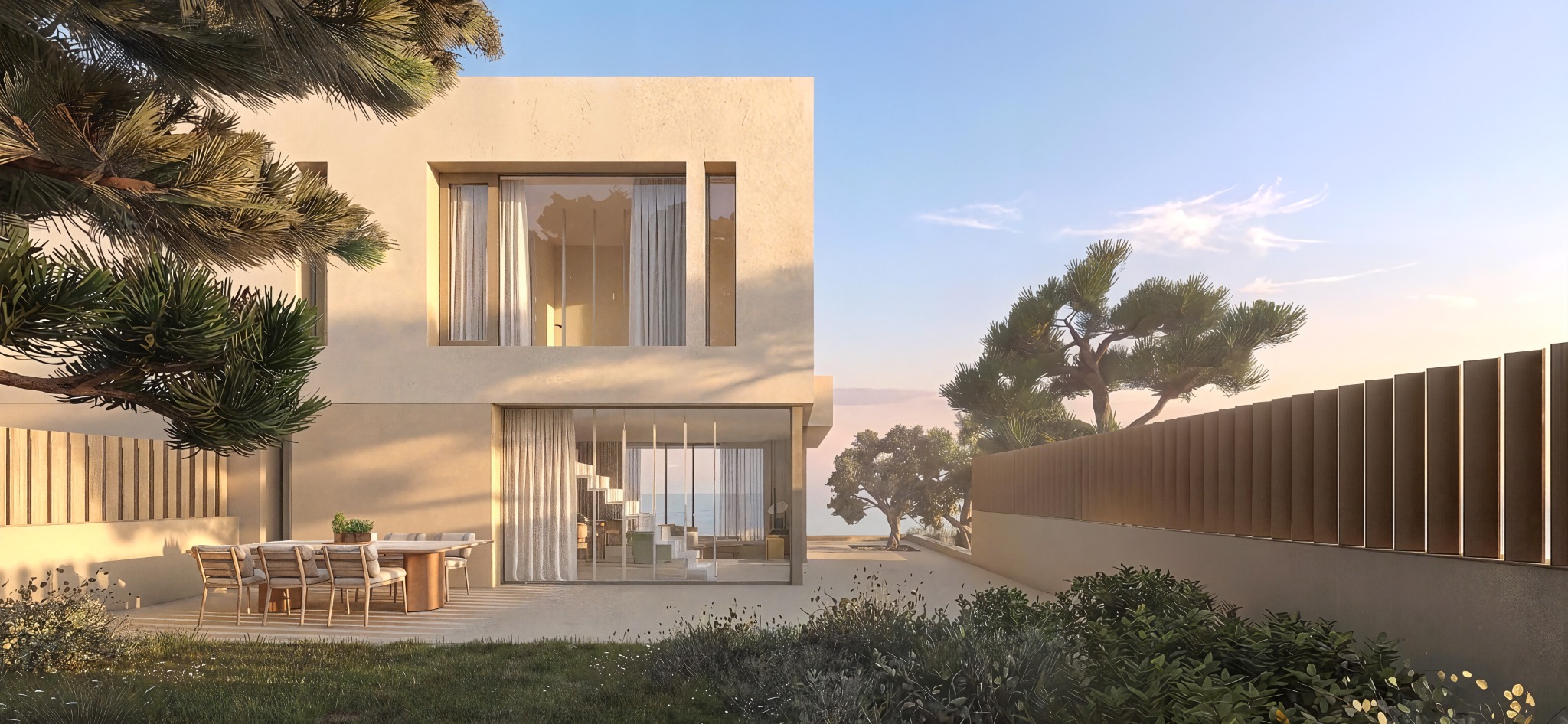 Jardín privado de una vivienda de Cala Blanca